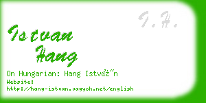 istvan hang business card